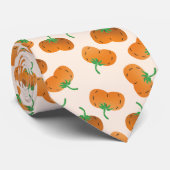 Fall Pumpkin Pattern Orange Krawatte (Gerollt)