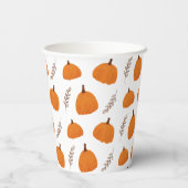 Fall Pumpkin Pattern Pappbecher (Rückseite)