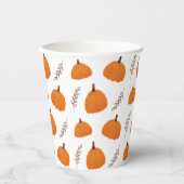 Fall Pumpkin Pattern Pappbecher (Vorderseite)