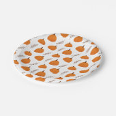 Fall Pumpkin Pattern Pappteller (Schrägansicht)