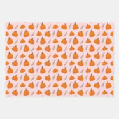 Fall Pumpkin Pattern Pink Geschenkpapier Set (Vorderseite 3)