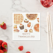 Fall Pumpkin Pie Erntedank Dinner Napkins Serviette (Beispiel)