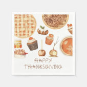 Fall Pumpkin Pie Erntedank Dinner Napkins Serviette (Vorderseite)