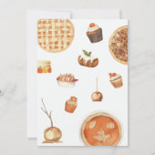 Fall Pumpkin Pie Friendsgiving Fest Abendessen Einladung (Rückseite)