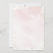 Fall Pumpkin Pink Gold Girl Baby Dusche Einladung (Rückseite)