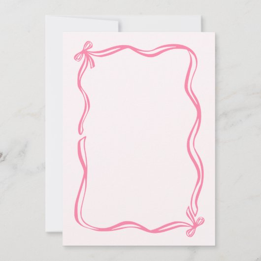 Fall Pumpkin PINK Scribble Hand Dragezeit VIER Einladung (Rückseite)