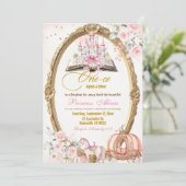 Fall Pumpkin Pink Storybook Märchen Geburtstag Einladung (Stehend Vorderseite)