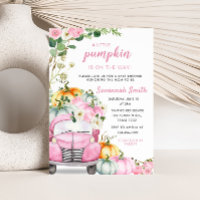 Fall Pumpkin Pink Truck Baby Dusche