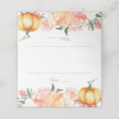 Fall Pumpkin-Platzkarten Esszeitskarten Platzkarte (Außenseite Aufgefaltet)