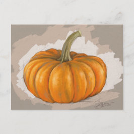 Fall Pumpkin Postcard - Originale Kunst Postkarte