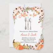 Fall Pumpkin Probe Dinner Einladung (Vorderseite)