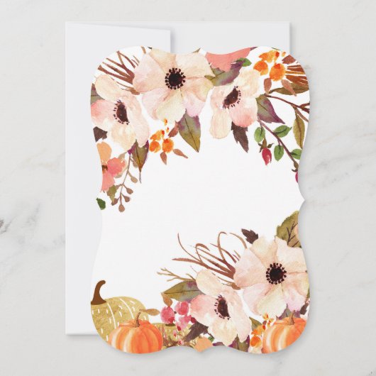 Fall Pumpkin Probe Dinner Einladung (Rückseite)