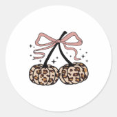 Fall Pumpkin, Pumpkin Cherries, Leopard Pumpkin, P Runder Aufkleber (Vorderseite)