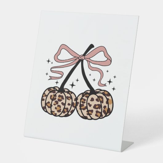 Fall Pumpkin, Pumpkin Cherries, Leopard Pumpkin, P Sockelschild (Vorderseite)