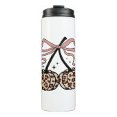 Fall Pumpkin, Pumpkin Cherries, Leopard Pumpkin, P Thermosbecher (Vorderseite)