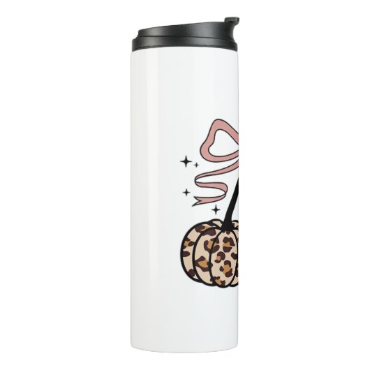 Fall Pumpkin, Pumpkin Cherries, Leopard Pumpkin, P Thermosbecher (Nach links gedreht)