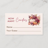 Fall Pumpkin Rate Wie viele Candies Game Card Begleitkarte (Vorderseite)