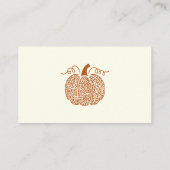 Fall Pumpkin Rate Wie viele Pumpkins Game Card Begleitkarte (Rückseite)