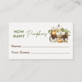 Fall Pumpkin Rate Wie viele Pumpkins Game Card Begleitkarte (Vorderseite)