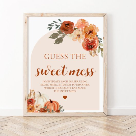 Fall Pumpkin Ratet das Sweet Mess Baby Shooting Ga Poster