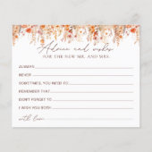 Fall Pumpkin Ratgeber und wünscht Brautparty Card (Vorderseite)