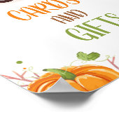 Fall Pumpkin Red Truck Cards and Gifts Table Sign Poster (Ecke)