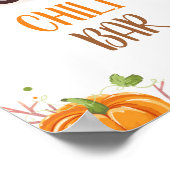 Fall Pumpkin Red Truck Chili Bar Tafelzeichen Poster (Ecke)
