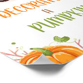 Fall Pumpkin Red Truck Dekorieren ein Pumpkin-Zeic Poster (Ecke)