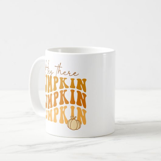 Fall Pumpkin Retro Herbst Kaffeetasse (Vorderseite Links)