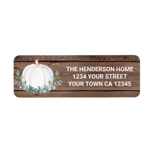 Fall Pumpkin-Rücksendeadresse (Vorne)