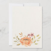 Fall Pumpkin Rustic Boho Spanische Geschlechteroff Einladung (Rückseite)