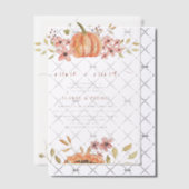 Fall Pumpkin Rustic Boho Spanische Geschlechteroff Pergament Einladungen (Versetzt (Einladung))