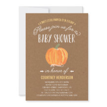 Fall Pumpkin Rustic | Einladung der Babydusche