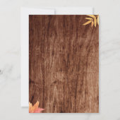 Fall Pumpkin Rustic Erster Geburtstag Einladung (Rückseite)