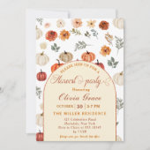 Fall Pumpkin Rustic Harvest Party Einladung (Vorderseite)