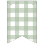 Fall Pumpkin Sage Green Gingham Baby Dusche Wimpelkette (Erste Fahne)