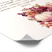 Fall Pumpkin Sage keine Baby-Dusche Poster (Ecke)