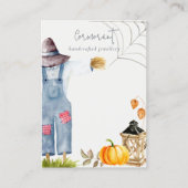 Fall Pumpkin Scarecrow Blank Jewelry Display Visitenkarte (Vorderseite)