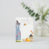 Fall Pumpkin Scarecrow Blank Juwelier Display Visitenkarte (Stehend Vorderseite)
