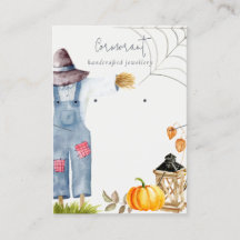 Fall Pumpkin Scarecrow Earring Juwelier Display