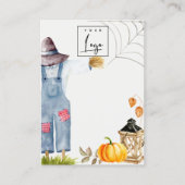 Fall Pumpkin Scarecrow Logo Blank Juwelier Display Visitenkarte (Vorderseite)