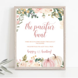 Fall Pumpkin Schnuller Jagd Kinderspielposter Poster