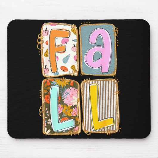 Fall Pumpkin Season Flower Thanksgiving Autumn Lea Mousepad (Vorne)