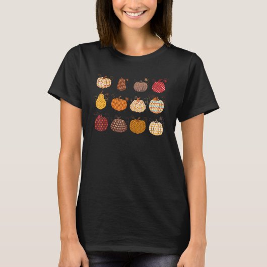 Fall Pumpkin Season Hallo Pumpkin glücklichen Fall T-Shirt (Vorderseite)