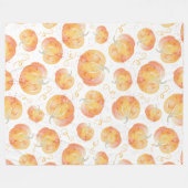 Fall Pumpkin Sherpa Blanket Fleecedecke (Vorderseite (Horizontal))