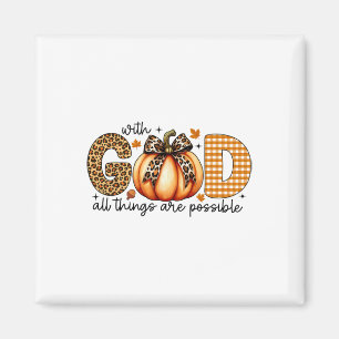 Fall Pumpkin Shirts für Frauen Jesus Christlich al Magnet