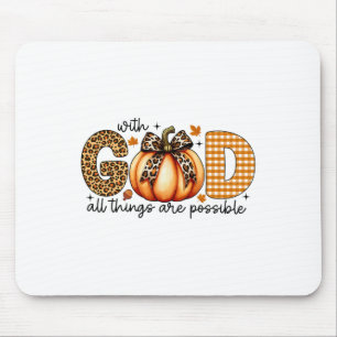 Fall Pumpkin Shirts für Frauen Jesus Christlich al Mousepad