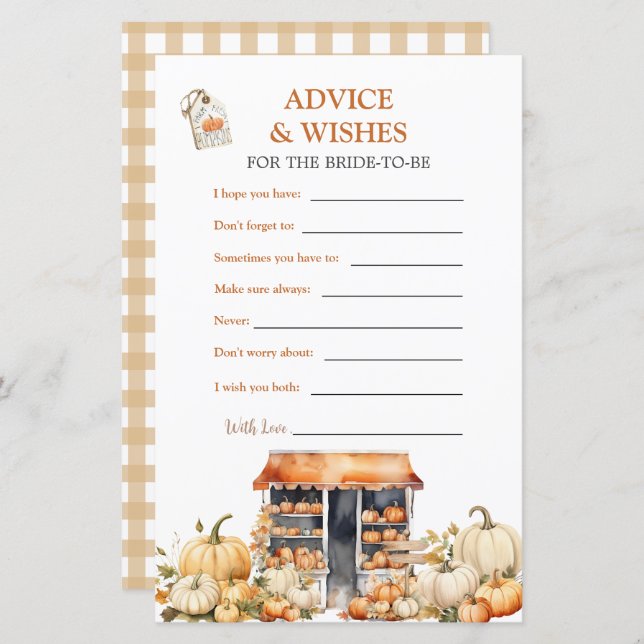 Fall Pumpkin Sie ist vom Markt Beratung & Wünsche (Vorne/Hinten)