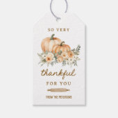 Fall Pumpkin so sehr dankbar für Sie Erntedank Geschenkanhänger (Vorderseite)