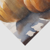 Fall Pumpkin Sonnenblumen Bläserblütenblau Weiße D Seidenpapier (Ausschnitt)